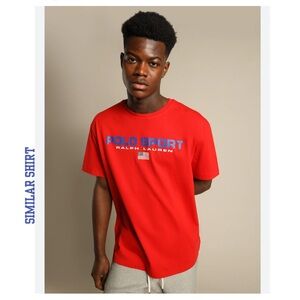 Vintage 90s single stitch red oversized Ralph Lauren Polo  Sport XL T-shirt